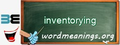 WordMeaning blackboard for inventorying